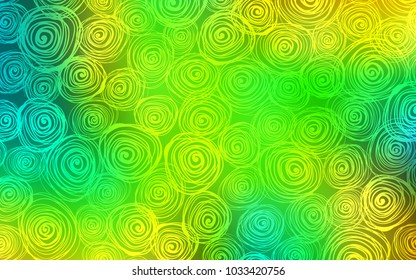 Light Green, Yellow vector natural elegant background. Creative illustration in blurred style with roses. The best blurred design for your business.
