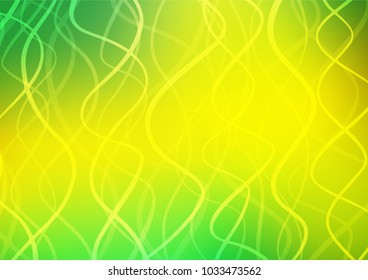 Light Green, Yellow vector natural abstract pattern. Geometric doodle illustration in Origami style with gradient. The template can be used as a background for cell phones.