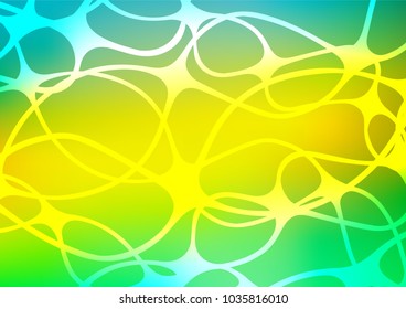 Light Green, Yellow vector natural elegant texture. Doodles on blurred abstract background with gradient. A new texture for your design.