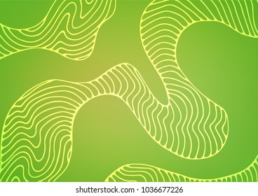 Light Green, Yellow vector natural abstract pattern. Colorful abstract illustration with lines in Asian style. The doodle design can be used for your web site.