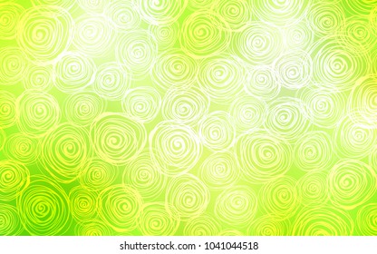 Light Green, Yellow vector natural elegant artwork. Roses on elegant natural pattern with gradient. Brand-new style for your business design.