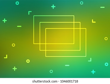 Light Green, Yellow vector natural elegant background. Blurred decorative design in Indian style with Zen tangles. A new texture for your design.