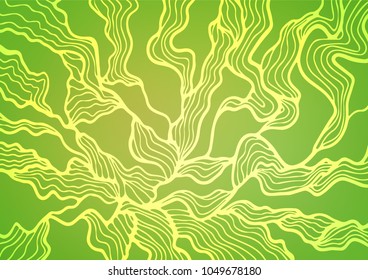 Light Green, Yellow vector natural abstract template. Modern geometrical abstract illustration with doodles. Hand painted design for web, leaflet, textile.