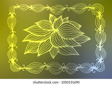 Light Green, Yellow vector natural elegant texture. Sketchy hand drawn doodles on blurred background. A completely new template for your business design.