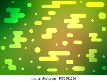 Light Green, Yellow vector natural abstract background. Decorative shining illustration with doodles on abstract template. The best blurred design for your business.