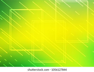 Light Green, Yellow vector natural abstract texture. Colorful abstract illustration with lines in Asian style. Brand-new design for your business.