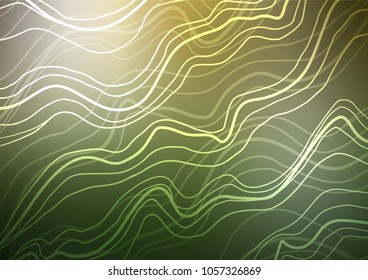 Light Green, Yellow vector natural elegant background. Shining colored illustration with doodles in Zen tangle style. The template can be used as a background for cell phones.
