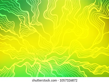 Light Green, Yellow vector natural abstract texture. Decorative shining illustration with doodles on abstract template. The textured pattern can be used for website.