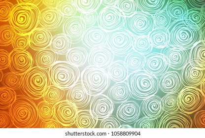 Light Green, Yellow vector natural abstract design. Decorative shining illustration with doodles on abstract template. A completely new template for your business design.