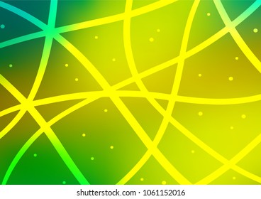 Light Green, Yellow vector natural elegant pattern. Blurred decorative design in Indian style with Zen tangles. A new texture for your design.