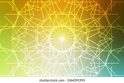 Light Green, Yellow vector natural abstract template. Decorative shining childish illustration with doodles on abstract template. The elegant pattern can be used as a part of a brand book.
