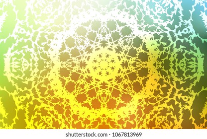 Light Green, Yellow vector natural elegant pattern. Doodles created by child on blurred abstract background with gradient. The elegant pattern can be used as a part of a brand book.
