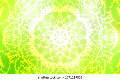 Light Green, Yellow vector natural elegant pattern. Childish elegant natural pattern with gradient. Hand painted design for web, wrapping, wallpaper.