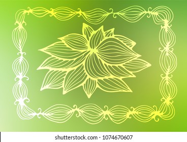 Light Green, Yellow vector natural abstract pattern. Brand-new colored illustration in blurry style with doodles. Brand-new design for your business.