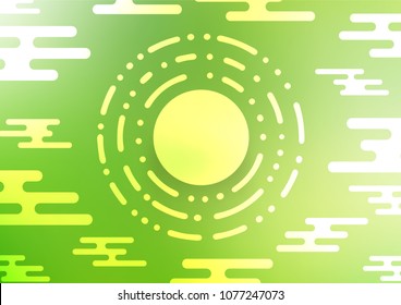 Light Green, Yellow vector natural abstract background. Sketchy hand drawn doodles on blurred background. A new texture for your design.
