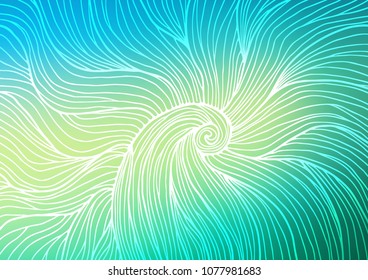 Light Green, Yellow vector natural abstract background. Decorative shining illustration with doodles on abstract template. Hand painted design for web, wrapping, wallpaper.