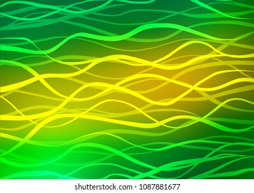 Light Green, Yellow vector natural elegant pattern. An elegant bright illustration with lines in Natural style. A new texture for your design.