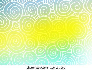 Light Green, Yellow vector natural abstract pattern. Colorful abstract illustration with lines in Asian style. A completely new template for your business design.