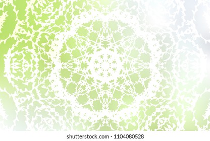 Light Green, Yellow vector natural abstract template. Sketchy doodles drawn by child on blurred background. The template can be used as a background for cell phones.