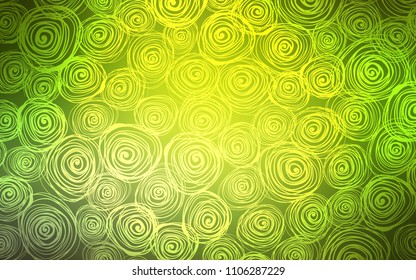 Light Green, Yellow vector natural elegant artwork. Modern geometrical abstract illustration with roses. The template can be used as a background for cell phones.
