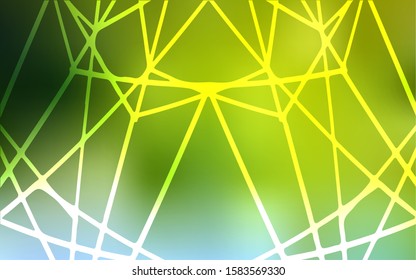 Light Green, Yellow vector natural elegant background. Blurred decorative design in Indian style with lines drown by child. The elegant pattern can be used as a part of a brand book.