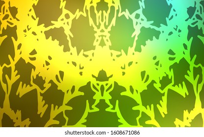 Light Green, Yellow vector natural elegant background. Creative illustration in blurred style with doodles made by child. The textured pattern can be used for website.