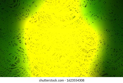 Light Green, Yellow vector natural abstract background. Brand-new colored illustration in blurry style with roses. Brand-new style for your business design.