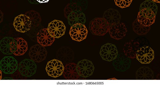 Light Green, Yellow vector natural artwork with flowers. Gradient colorful abstract flowers on simple background. Smart design for leaflets, books.