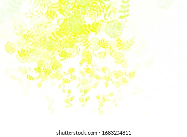 Light Green, Yellow vector natural background with leaves. leaves on blurred abstract background with gradient. A new texture for your wallpaper design.