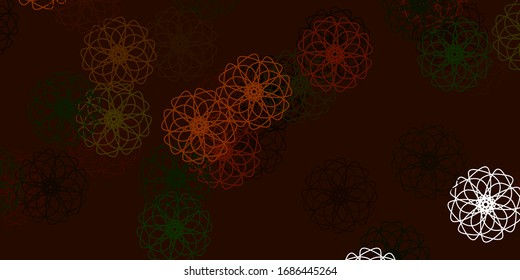 Light Green, Yellow vector natural backdrop with flowers. Modern design with gradient Flowers on abstract background. Smart design for wrapping, wallpapers.