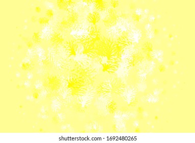 Light Green, Yellow vector natural pattern with branches. Colorful illustration in doodle style with leaves, branches. Doodle design for your web site.