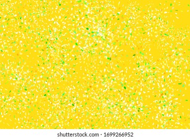 Light Green, Yellow vector natural pattern with leaves. Modern geometrical abstract illustration with leaves. Brand new style for your business design.