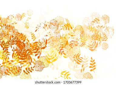 Light Green, Yellow vector natural pattern with leaves. Modern geometrical abstract illustration with leaves. A new texture for your wallpaper design.