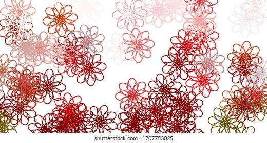 Light Green, Yellow vector natural layout with flowers. Modern design with gradient Flowers on abstract background. Smart design for wrapping, wallpapers.