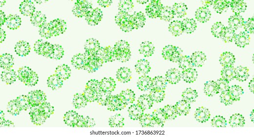 Diseño natural vectorial amarillo verde claro con flores. Flores abstractas coloreadas degradadas sobre un fondo sencillo. Mejor diseño para su negocio.
