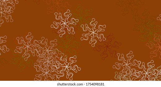 Light green, yellow vector natural layout with flowers. Simple design with flowers on abstarct background. Smart design for wrapping, wallpapers.