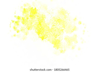 Light Green, Yellow vector natural backdrop with branches. Leaves, branches in natural style on white background. Doodle design for your web site.