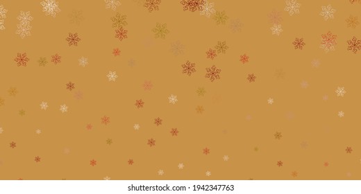 Light green, yellow vector natural backdrop with flowers. Modern design with gradient Flowers on abstract background. Brand new business design.