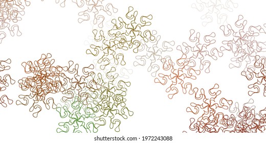 Light green, yellow vector natural layout with flowers. Simple design with flowers on abstarct background. Smart design for wrapping, wallpapers.