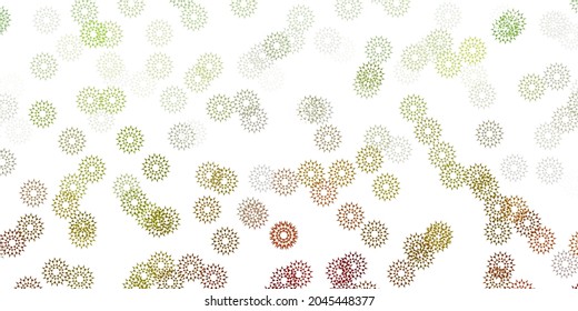 Light green, yellow vector natural artwork with flowers. Abstract illustration with flowers in Origami style. Smart design for leaflets, books.