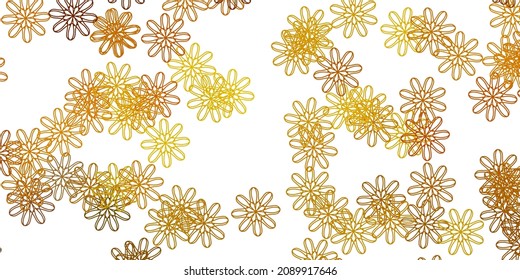Light Green, Yellow vector natural backdrop with flowers. Illustration with abstract colorful flowers with gradient. Best design for your business.