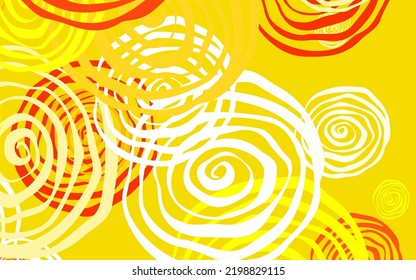 Light Green, Yellow vector natural backdrop with roses. Flowers in natural style on white background. Doodle design for your web site.