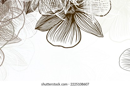 Light Green, Yellow vector natural backdrop with flowers. Colorful illustration in doodle style with flowers. Brand new design for your business.