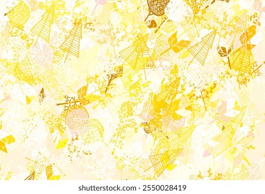 Light Green, Yellow vector natural pattern with trees, branches. Creative illustration in abstract style with trees. Pattern for heads of websites, designs.