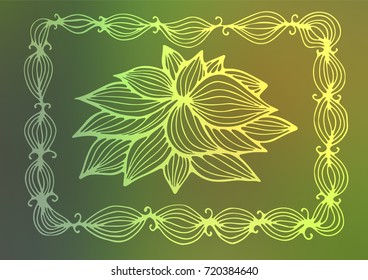 Light Green, Yellow vector natural abstract texture. Colorful illustration in abstract style with doodles and Zen tangles. Hand painted design for web, wrapping, wallpaper.