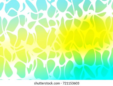 Light Green, Yellow vector natural abstract template. A vague abstract illustration with doodles in Indian style. The completely new template can be used for your brand book.