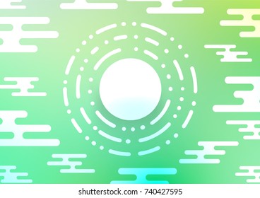 Light Green, Yellow vector natural elegant texture. Blurred decorative design in Indian style with Zen tangles. Brand-new style for your business design.