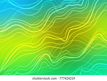 Light Green, Yellow vector natural abstract background. Blurred decorative design in Indian style with Zen tangles. The textured pattern can be used for website.