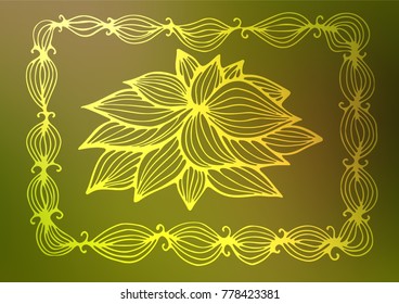 Light Green, Yellow vector natural elegant texture. Modern geometrical abstract illustration with doodles. Brand-new design for your business.