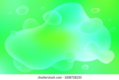 Light Green, Yellow vector pattern with lava shapes. Shining crooked illustration in memphis style. A completely new template for your business design.